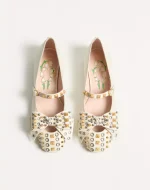 Valentino Mary-Jane Bowow Ballerina In Kidskin With Studs - Image 5